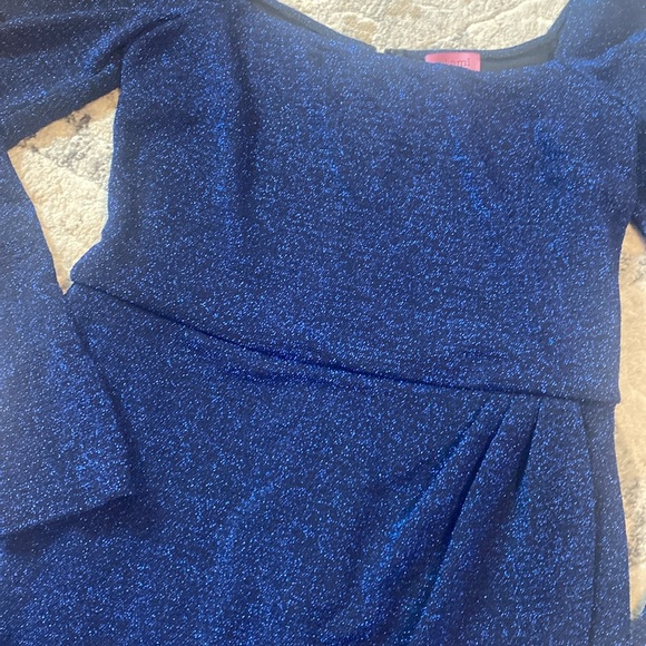 Sparkle black and blue evening dress - Picture 3 of 5